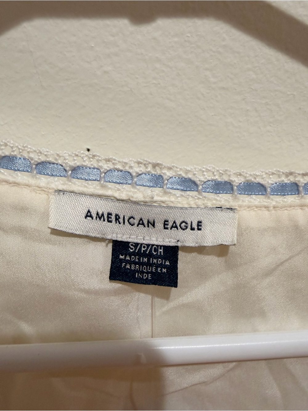 American Eagle Outfitters Ivory Ruffle-Trim Button Mini Dress - Picture 6 of 7